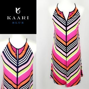 Kaari Blue Popover Dress V Design Size S/M